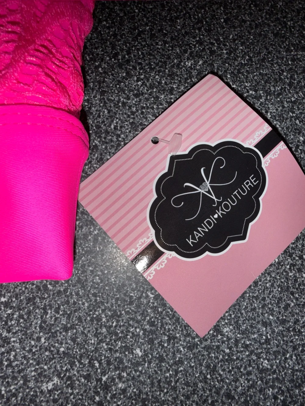 Kandi Kouture NWT! Hot Pink Dance Bra Size Teen Adult Medium